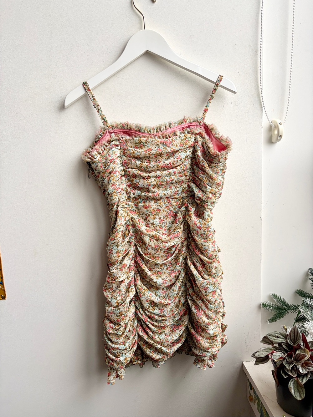 Vintage Forever 21 Twist Floral Mini Dress